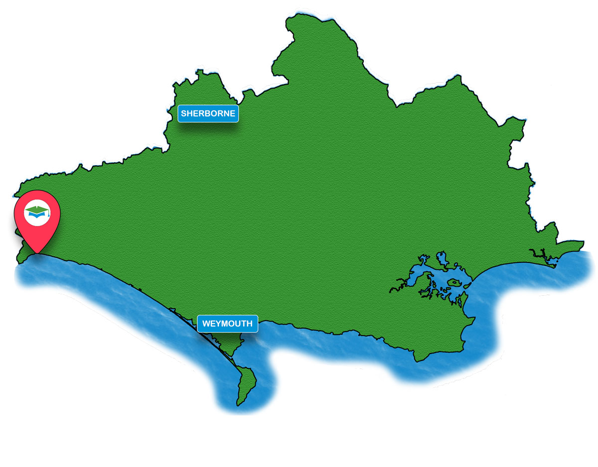 School trip Isle of Wight location map for Charmouth Heritage Coast Centre